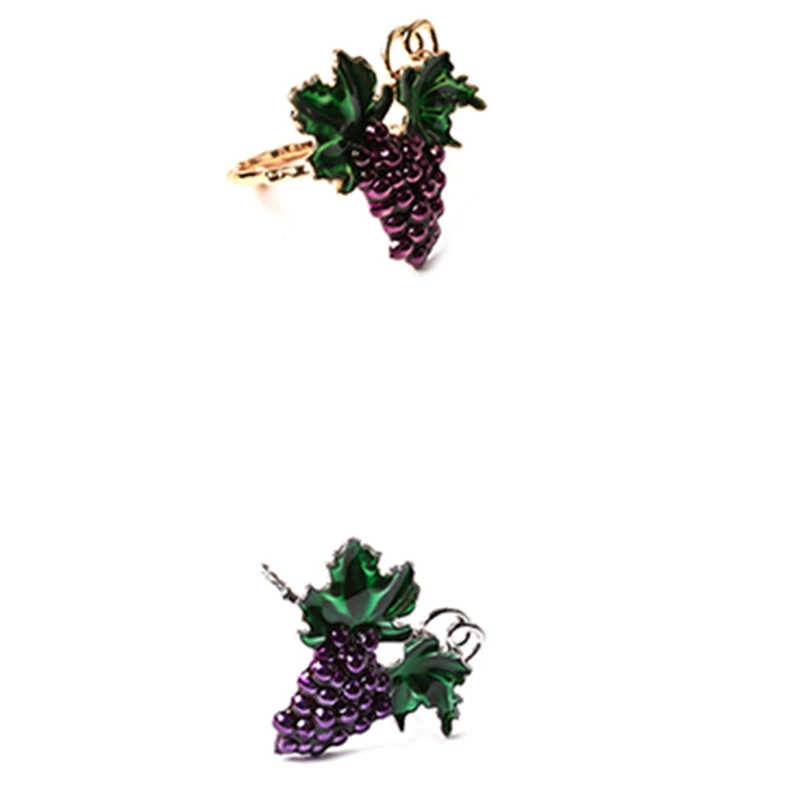 

8Pcs Western Food Fruit Napkin Buckle Grape Pearl Napkin Ring Napkin Ring Metal Mouth Cloth Ring Tableware