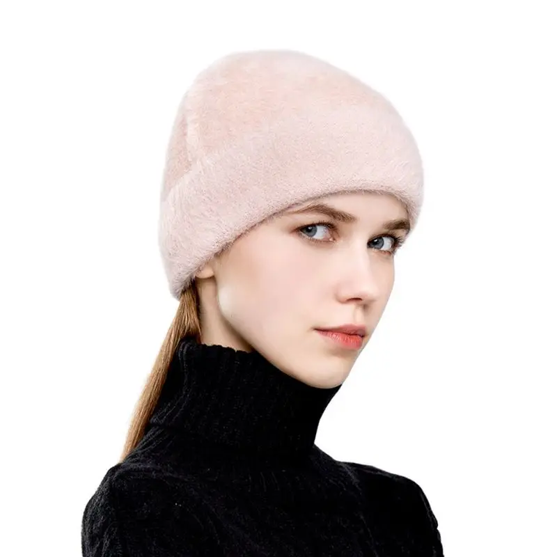 

Women Winter Knit Warm Beanie Hat Double Side Slouchy Crochet Cable Ski Cap Baggy Slouch Hats Ear Protection Cap