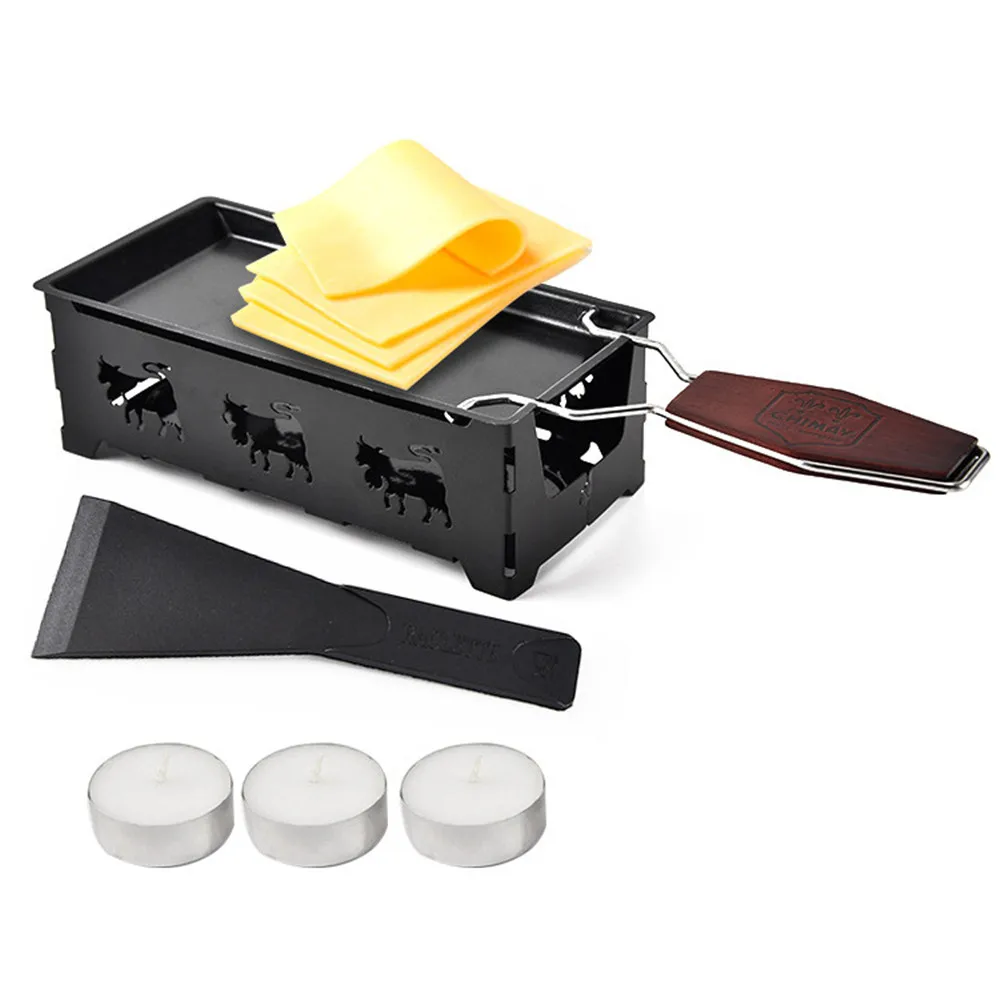 

Mini Non-stick Baking Pan with Solid Wood Handle for DIY Cheese Oven Practical Gadgets for Grilled Cheese Accessories Tools