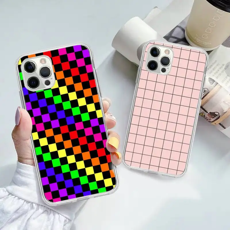 

Checkerboard Plaid Checked Checkered Phone Case for iPhone 11 12 13 mini pro XS MAX 8 7 6 6S Plus X 5S SE 2020 XR case
