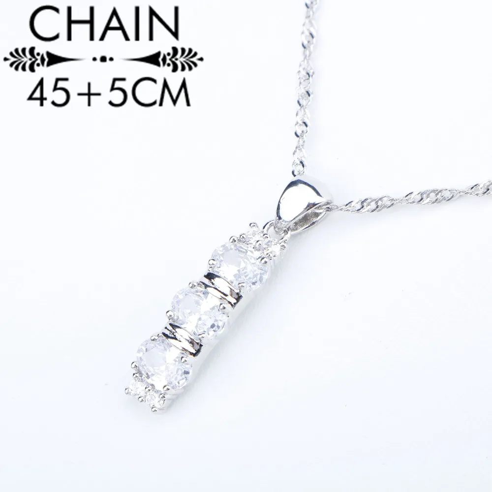 Набор свадебных ювелирных украшений для женщин кольца с подвесками из серебра 925