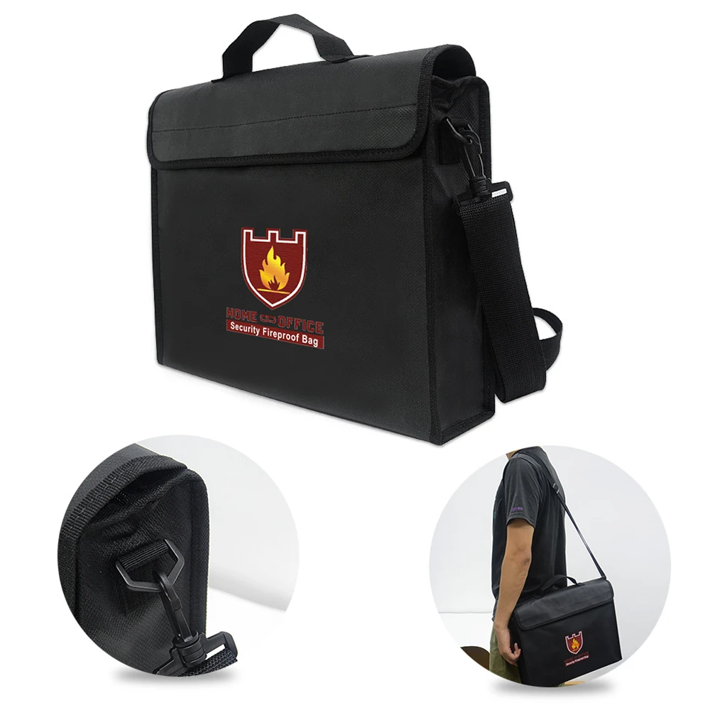 

Large Fireproof Bag Fireproof Safe Water Resistant Document Bags Portable Storage Bag for Legal Documents Files Jewelry Passport