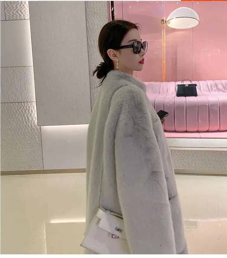 Artificial Fur Coat Long Eco Fur Coat For Women Winter Plush Jacket  2022 Warm Faux Fur Coats Women's Outerwear Female Clothing