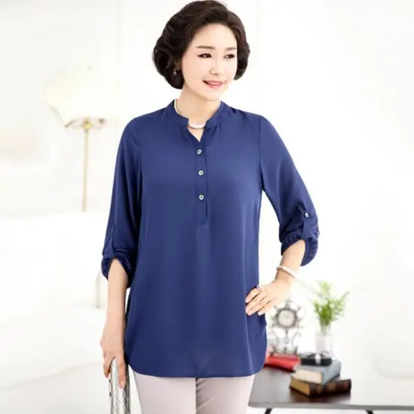 L 7XL негабаритных женщин шифоновая рубашка 2019 Весна Новый плюс размер для средних