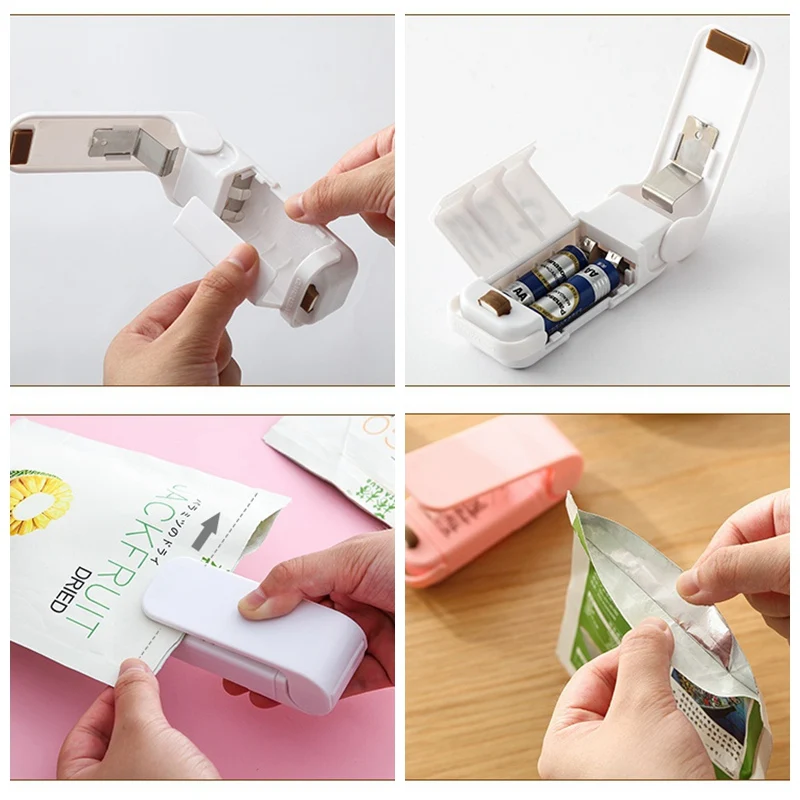 Portable Heat Sealer Plastic Package Storage Bag Mini Sealing Machine Handy Sticker and Seals for Food Snack Kitchen Accessories | Дом и сад