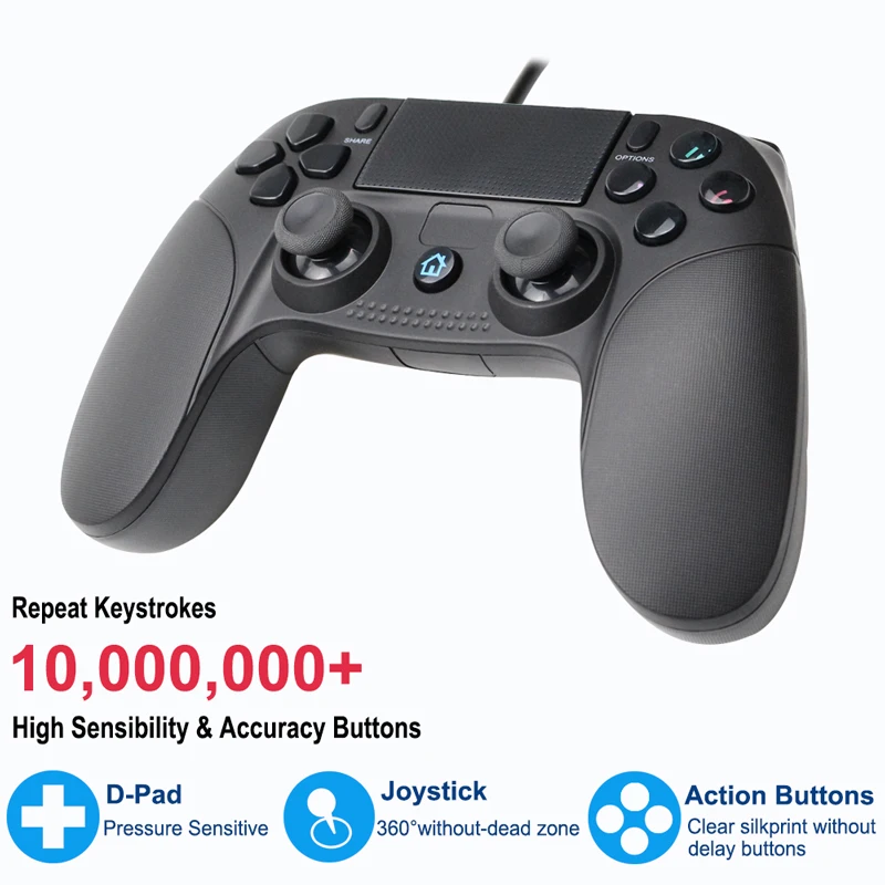 

Wired USB Game Controller Joypad For PS4 Vibration Joystick Gamepads For PS3/PC Win7/8/10