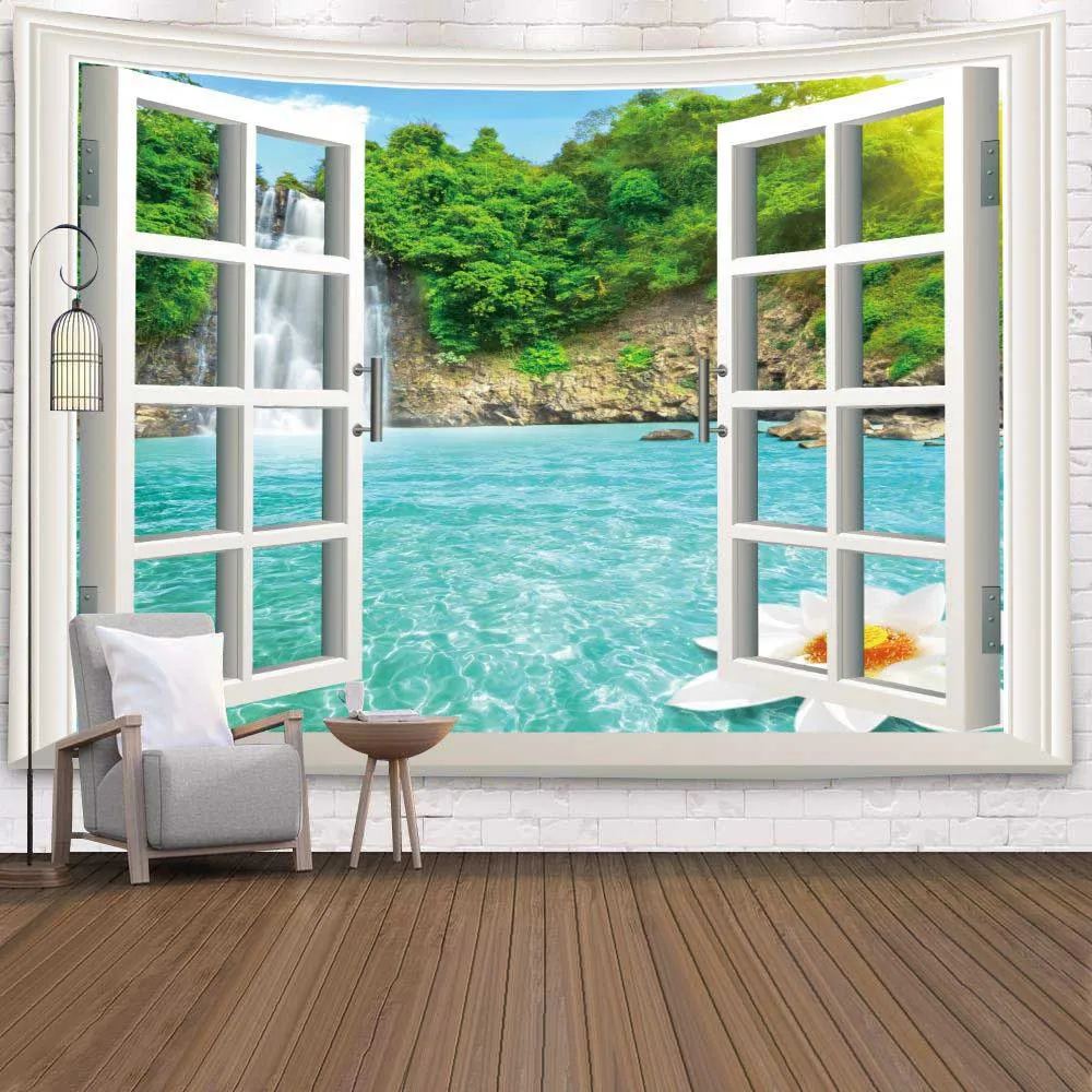 Настенный декор красивый натуральный лес большой настенный гобелен с принтом