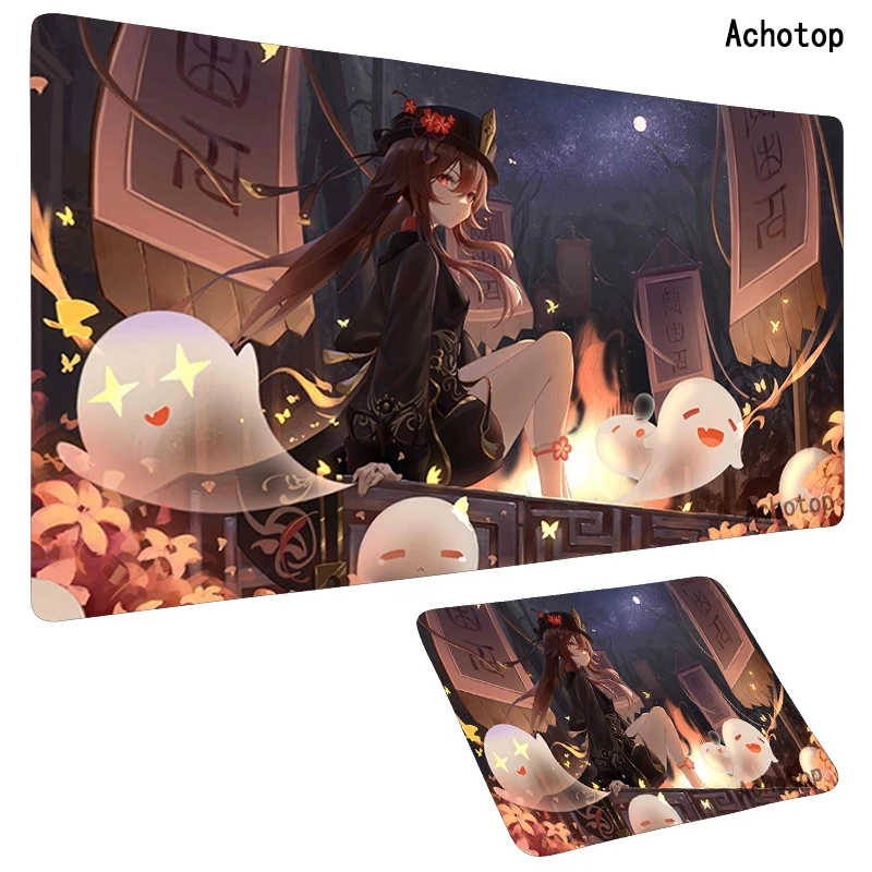 anime mouse pad pc gamer rgb genshin impact computer laptop led keyboard mouse mat xl luminous large mousepad keyboard desk mats free global shipping