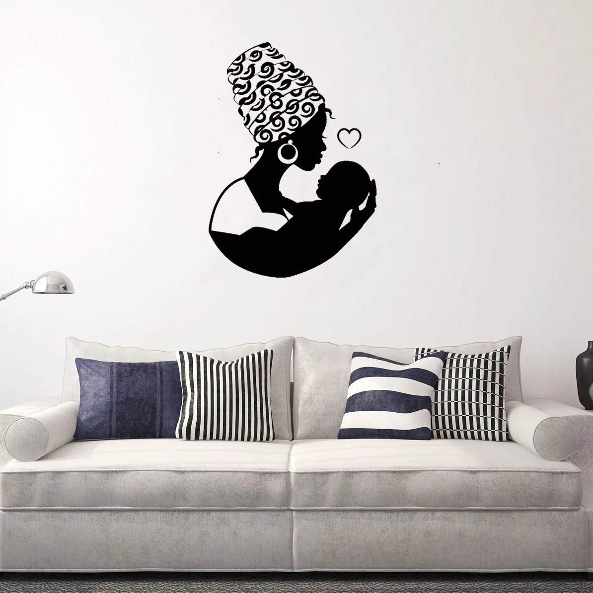 

Tribal Native African Woman Wall Stickers Mother With Baby Art Vinyl Sticker Removable Home Bedroom Decoration DW12749
