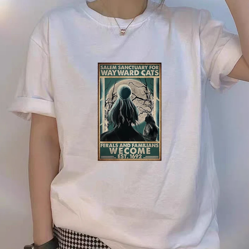 

Summer T Shirt Women Black Cat Coffee Spelled Backwards Ls Funny Cat Coffee Tops Unisex T Shirt Harajuku Women's Tees Gift