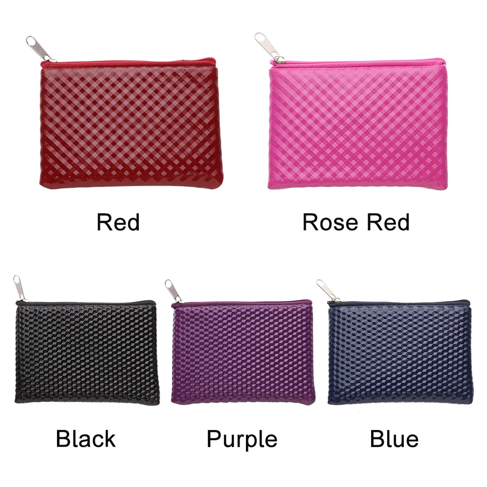 1 шт. женский кожаный кошелек на молнии милый держатель для кредитных карт