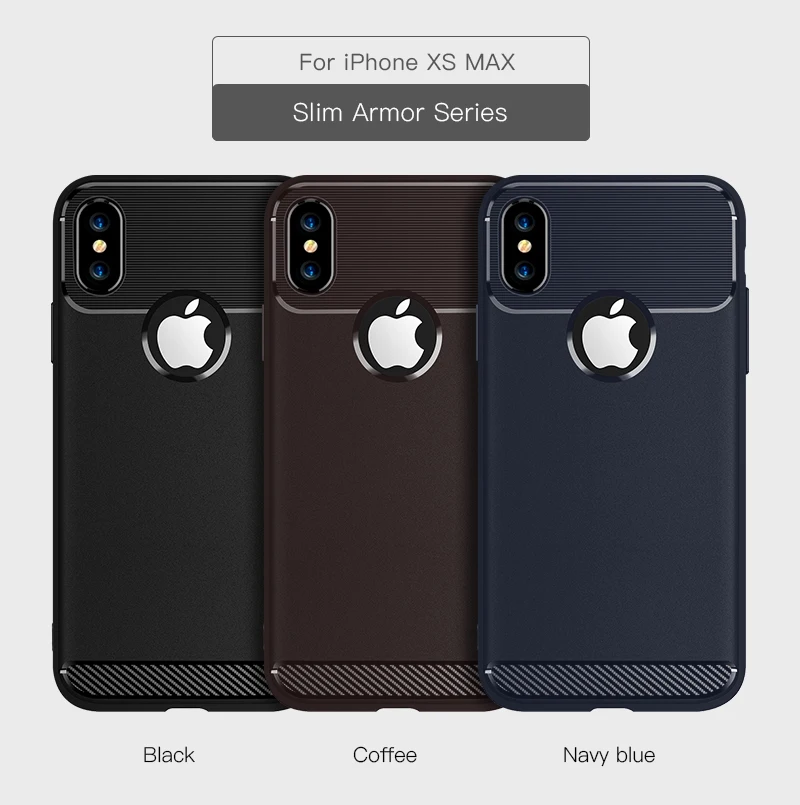 Чехол для iPhone XR X силиконовые чехлы 7 8 6 6s Plus XS Max ТПУ матовый углеродное волокно