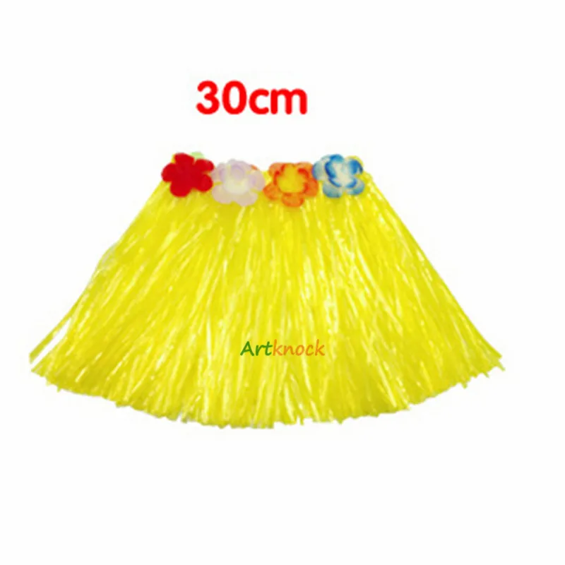 30cm Yellow Hawaii dekoration Petal Leis вечерние пляжные Цветочные Гавайские платья ожерелье венок Гавайские вечерние украшения - Цвет: 30cm Yellow