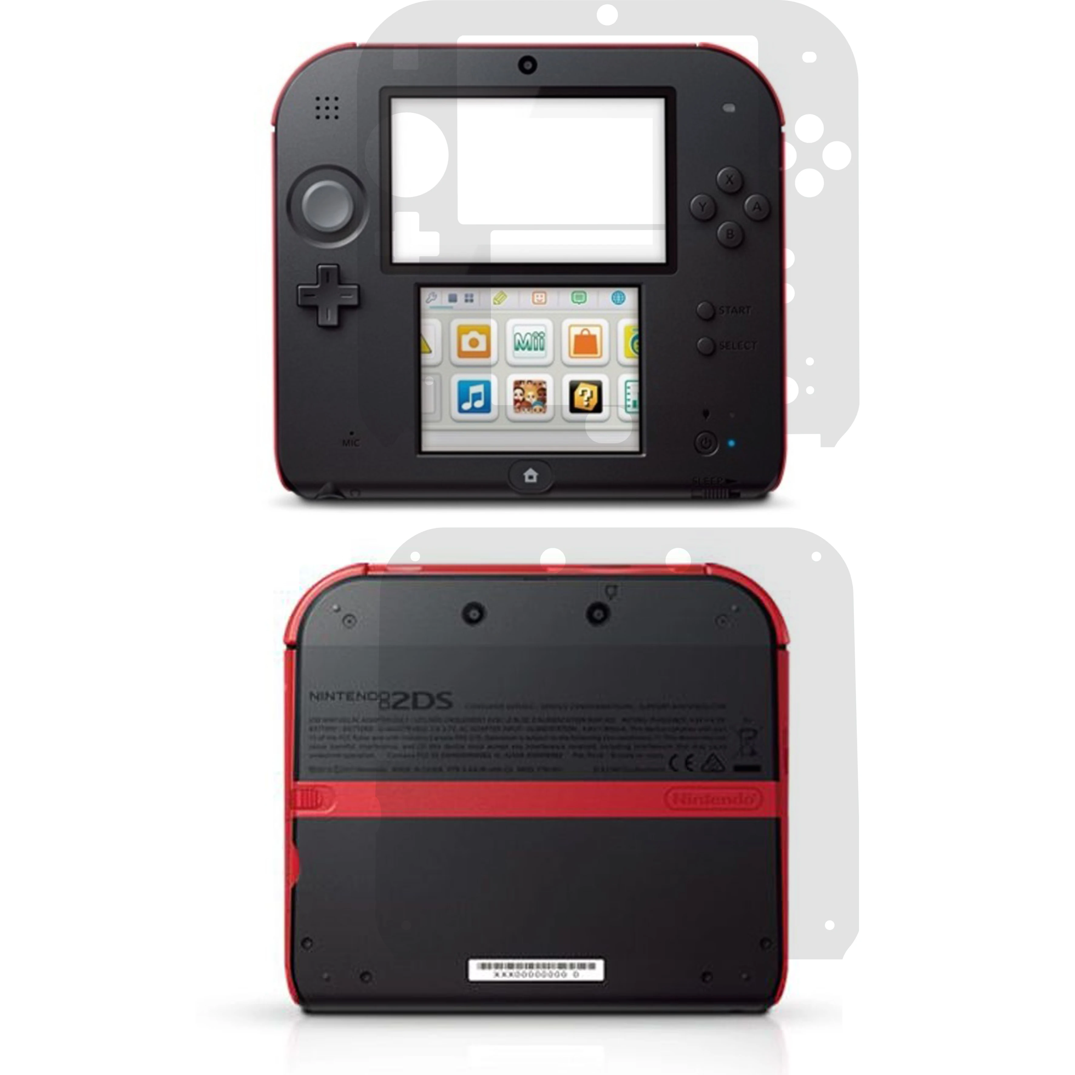 Прозрачный виниловый Защитная Наклейка для 2DS скины Стикеры s