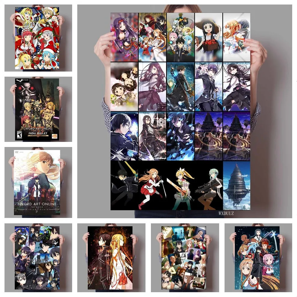 

Sword Art Online Alicization Anime Club Nordic Poster Canvas Painting Home Decoration Living Room Wall Art Kawaii Room Decor