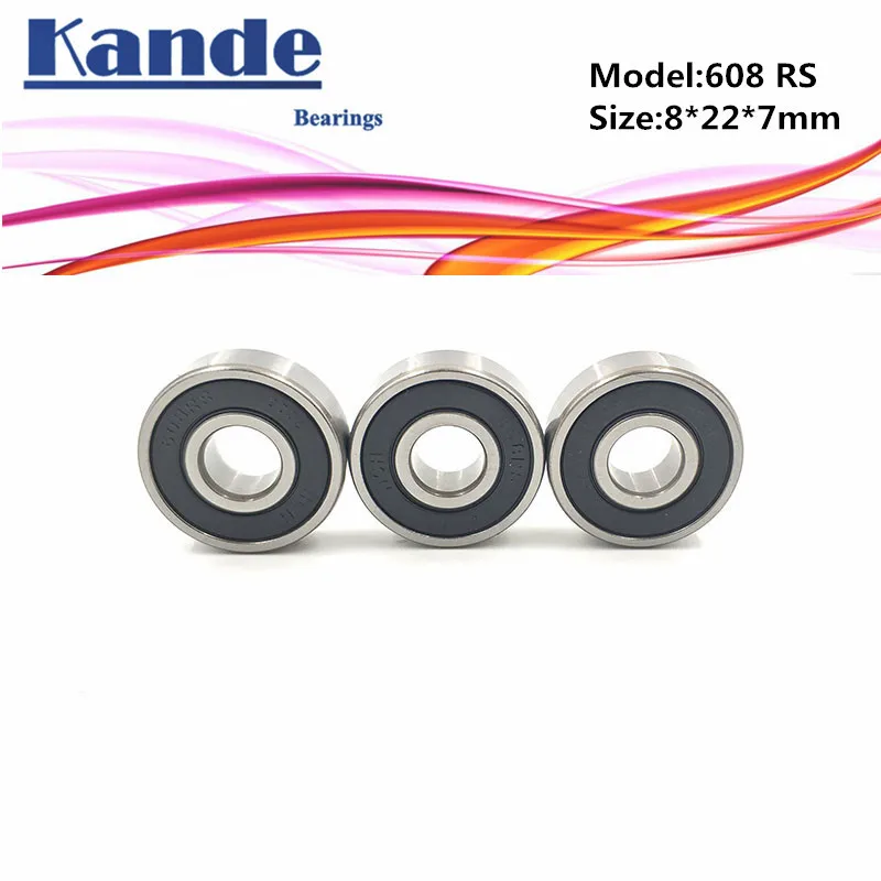 Kande подшипники 608RS ABEC-5 P5 608 2RS Z3V3 6082RS миниатюрный шариковый подшипник 8x22x7 мм 608 608-RS 608 RS