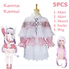 Новый Косплей Канны японское аниме мисс Кобаяши Дракон горничная Камуи косплей Канны костюмы на Хэллоуин и Рождество платье для женщин