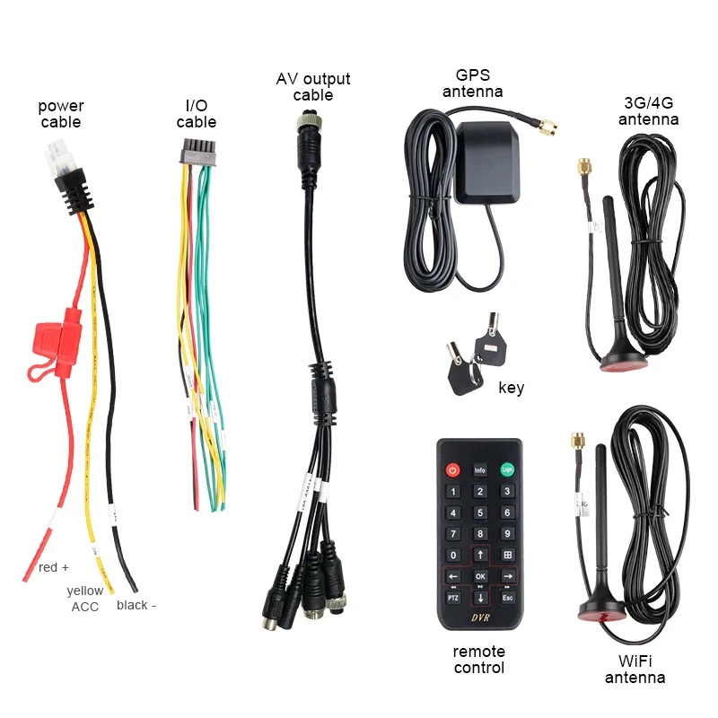 Видеорегистратор 3G GPS Wi-Fi SD-карта 4 канала 128 ГГц * 2 | Безопасность и защита
