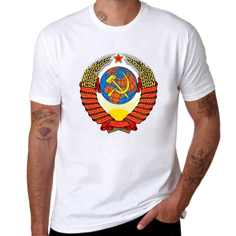 Футболка мужская с флагами СССР забавная тенниска коротким рукавом модный