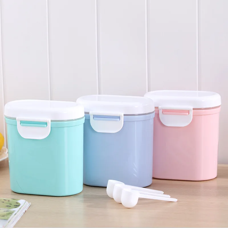 Alta capacidad de leche en polvo para beb&eacute; Melkpoeder contenedor de comida de beb&eacute; caja de almacenamiento doble capa de los ni&ntilde;os de alimentaci&oacute;n caja para reci&eacute;n nacido-2