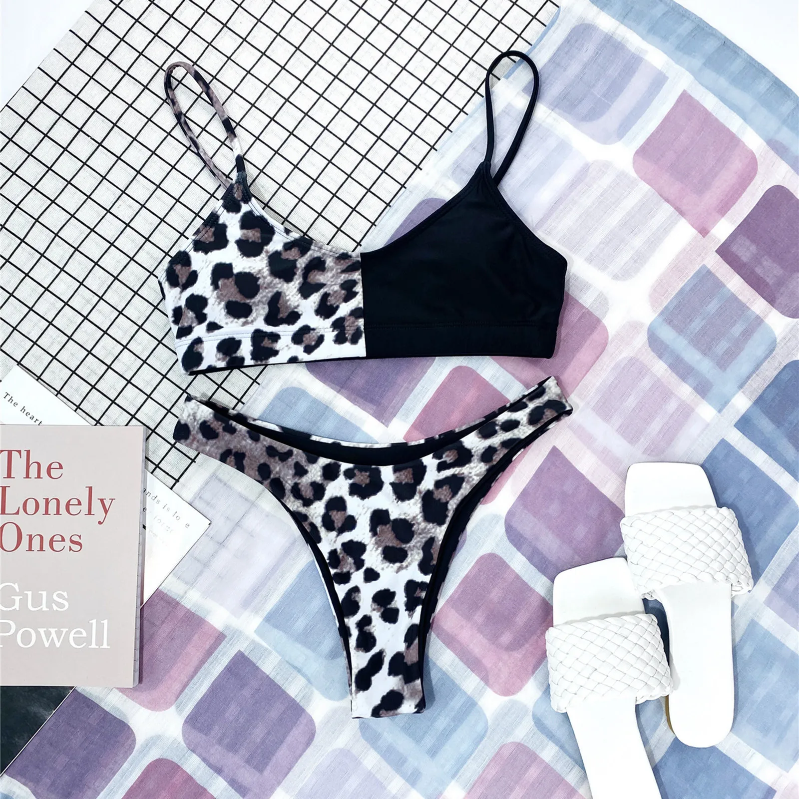 

Women Split Swimsuit Irregular Tie Tie-dyed Sexy Bikini Set Two Piece Swimwear Swimsuit Bathing Suit Beachwear Biquini Swimwear