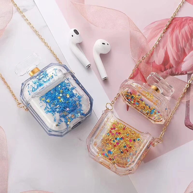 Роскошный французский брендовый силиконовый чехол для наушников Airpods 1 2 с жидким