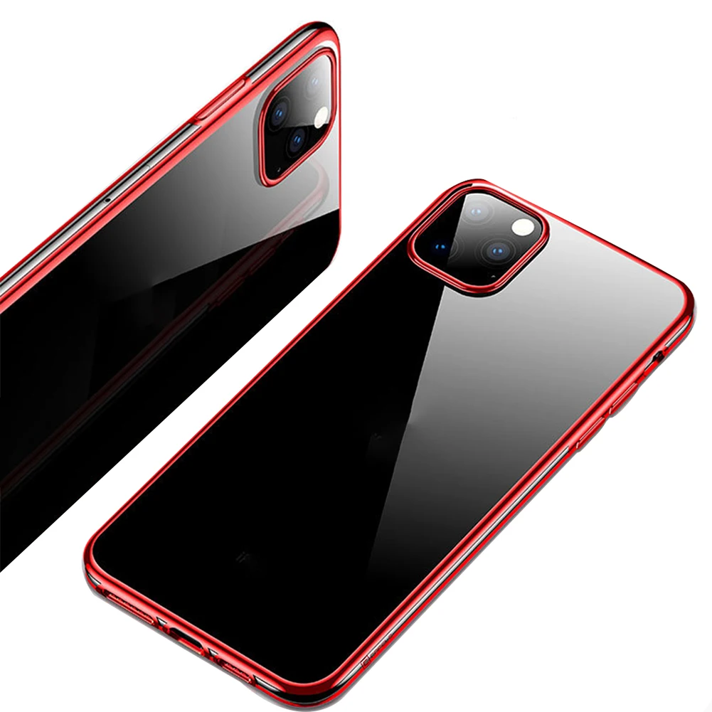 Electroplated Bumper Transparent Protective Cover Soft Silicone Shockproof Anti Scratch Durable Case Shell For Iphone Xi |