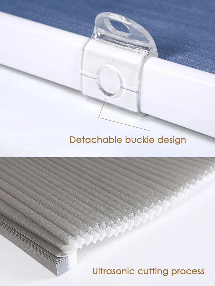 SUNFREE беспроводные весенние сотовые жалюзи водонепроницаемые тканевые для