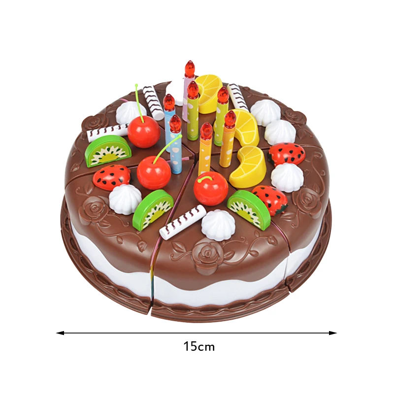 

Children's DIY Cake Toy Play House Birthday Cake Toy Cut Chocolate Fruit Cake Kitchen Food Pretend Play Toy Gift For Girls Kids