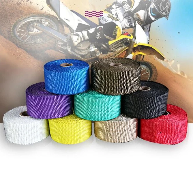 Универсальная мотоциклетная выхлопная труба из хлопка с термозащитным поясом