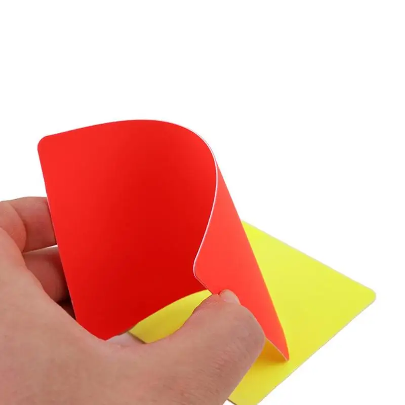

Durable Red Card Skillful Manufacture Soccer Referee Tool Red Yellow Cards for Football Match Training 3.2x4.3 inch