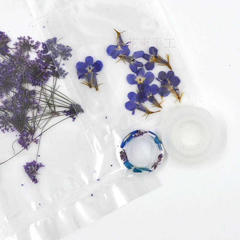 

Dried Flower Resin Ofertas Ring Wedding Korean Style Jewellery Anelli Aneis Tous Jewelry Valentines Day Accesories For Girls