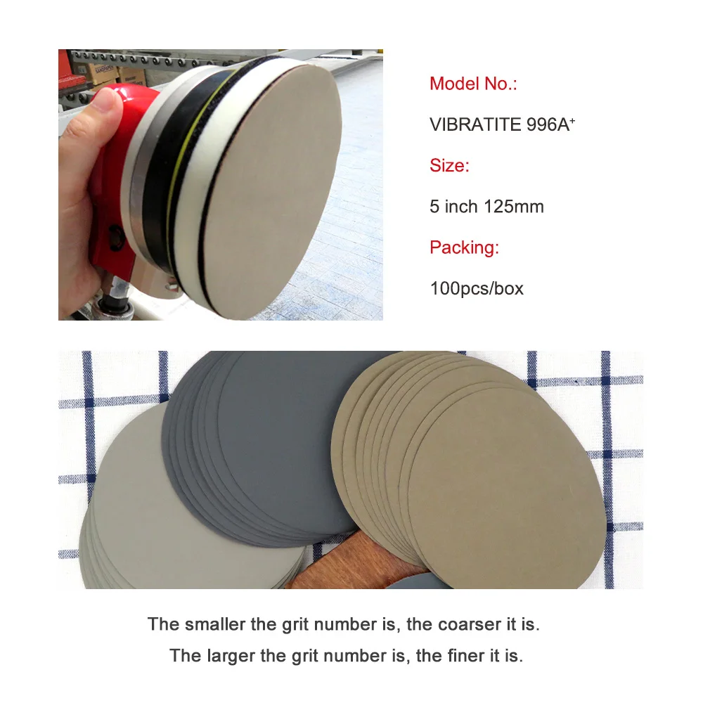 50Pcs 5 Inch 125mm Waterproof Sanding Discs Hook & Loop Silicon Carbide Sandpaper Wet/Dry 60 -10000 Grit for Polishing Grinding - купить