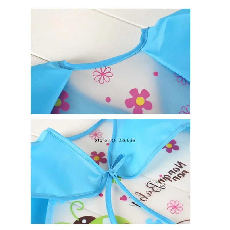 3 шт./партия детская одежда для еды нагрудники из ЭВА кормления с длинными