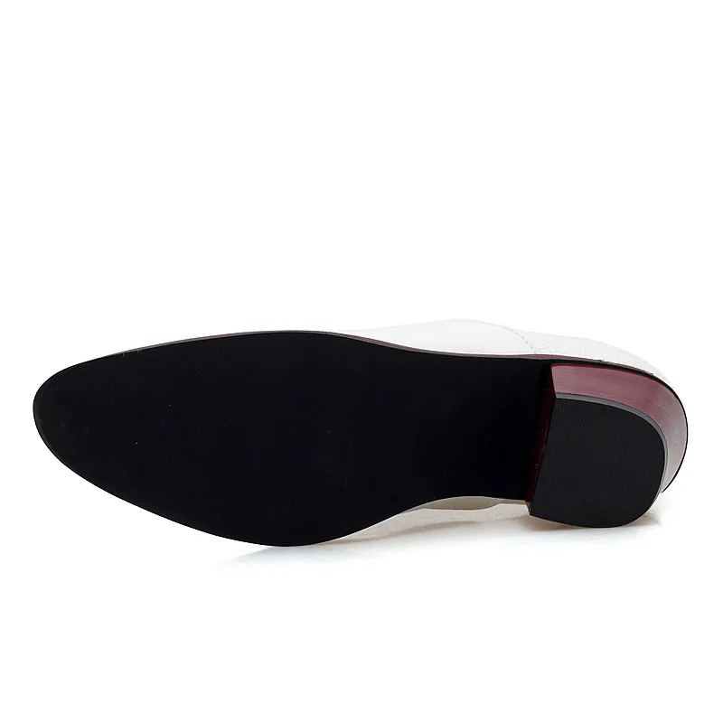 Классические мужские туфли на высоком каблуке свадебные для жениха из