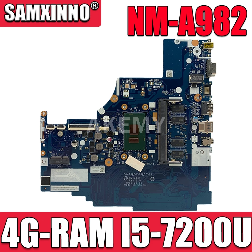 

NM-A982 Laptop motherboard for Lenovo 310-15IKB original mainboard 4G-RAM I5-7200U