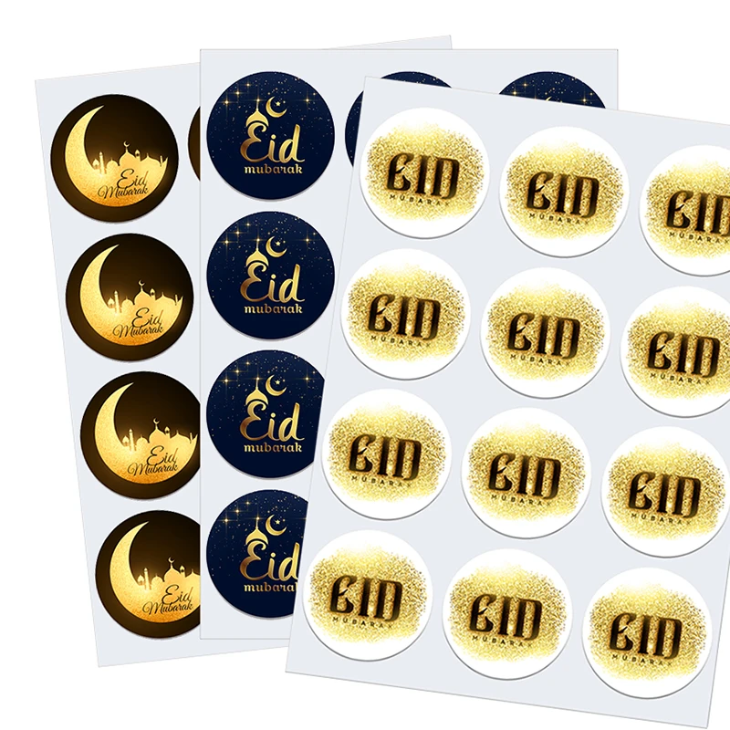 

Eid Mubarak коробка с наклейками Gift Decor стикер, этикетка украшение Рамадан Mubarak Kareem вечерние Eid Al-fitr Ислам Мусульманский фестиваль