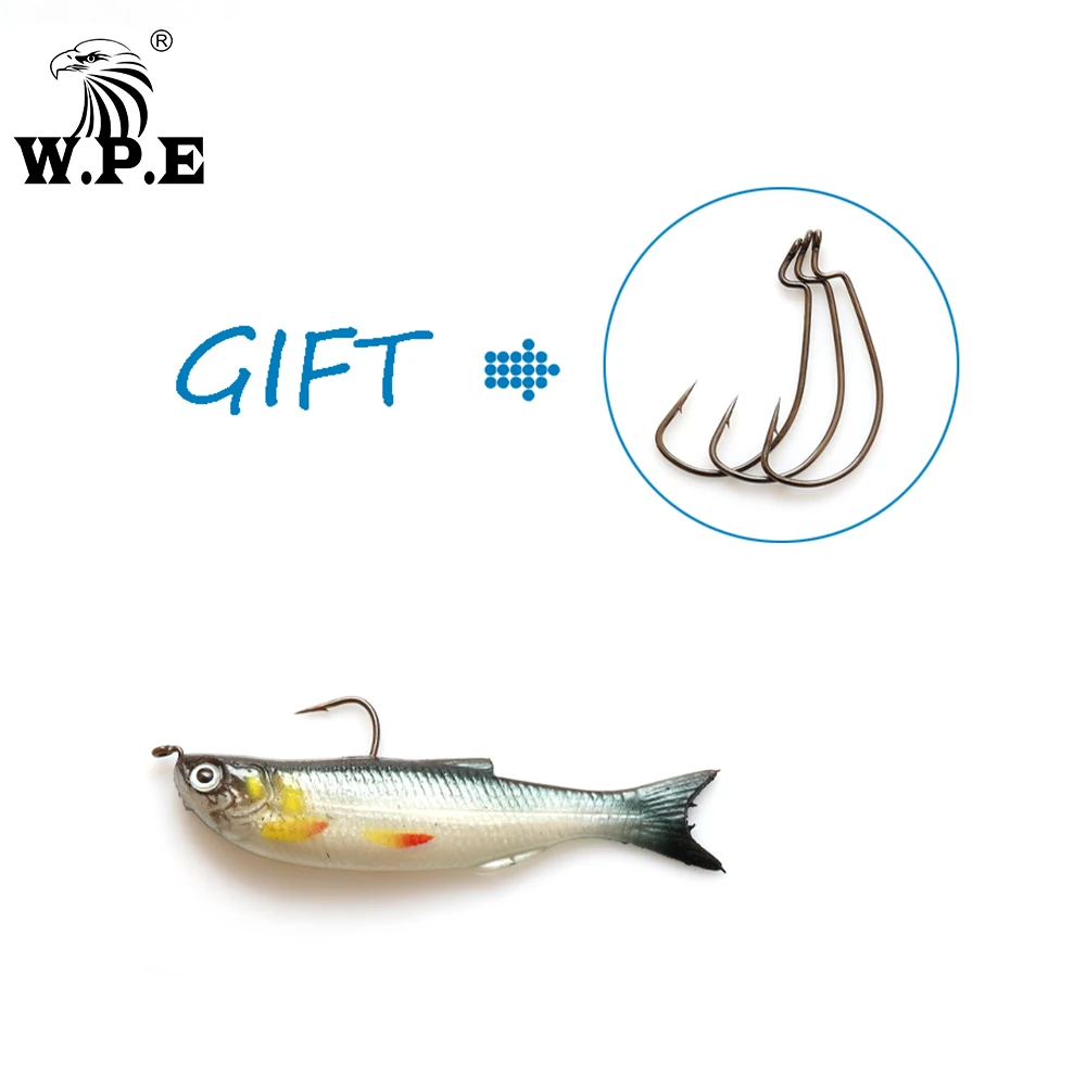 W.P.E fish 9 мм 7 г 6 шт./упак. мягкая рыболовная приманка искусственная shad силиконовая