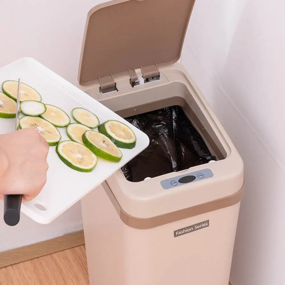 

13L Automatic Sensor Dustbin Smart Trash Can Battery Type Induction Waste Bin Rubbish Can Home Living Room Garbage Bucket