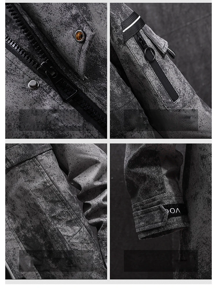 Куртка мужская средней длины модная ветровка в Корейском стиле Повседневная