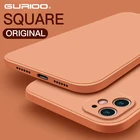 Роскошный квадратный мягкий чехол из жидкого силикона для iPhone 11 Pro Max 12 iphone SE 2020 x xs max xr 7 8 6 6s Plus противоударный чехол для телефона