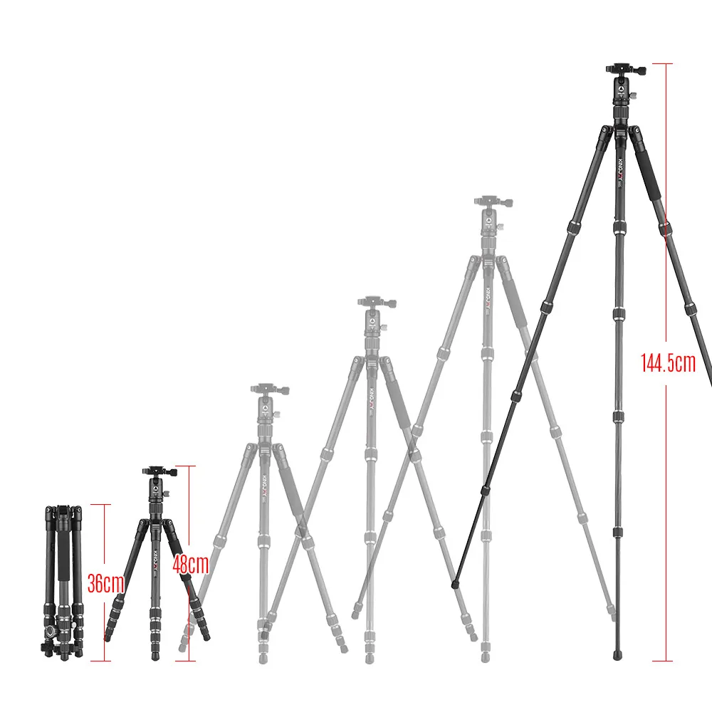 Портативный дорожный штатив Kingjoy для камеры из углеродного волокна монопод с
