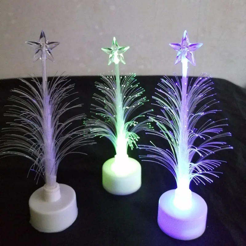 H12cm Mutil изменение цвета оптическая Рождественская елка Светодиодная лампа X'mas