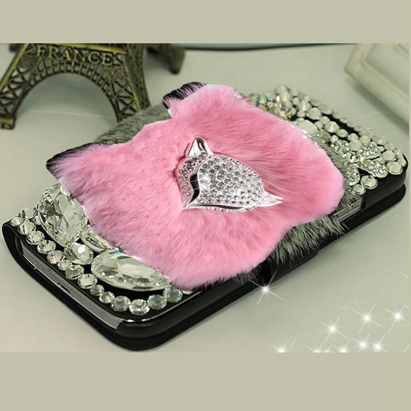 

Flip Case for Huawei Y6p Case Wallet Leather Bag TPU Cover Y6P Back Cover Y6 P Y 6P Fur Case Fox Diamond Capa with wallet card