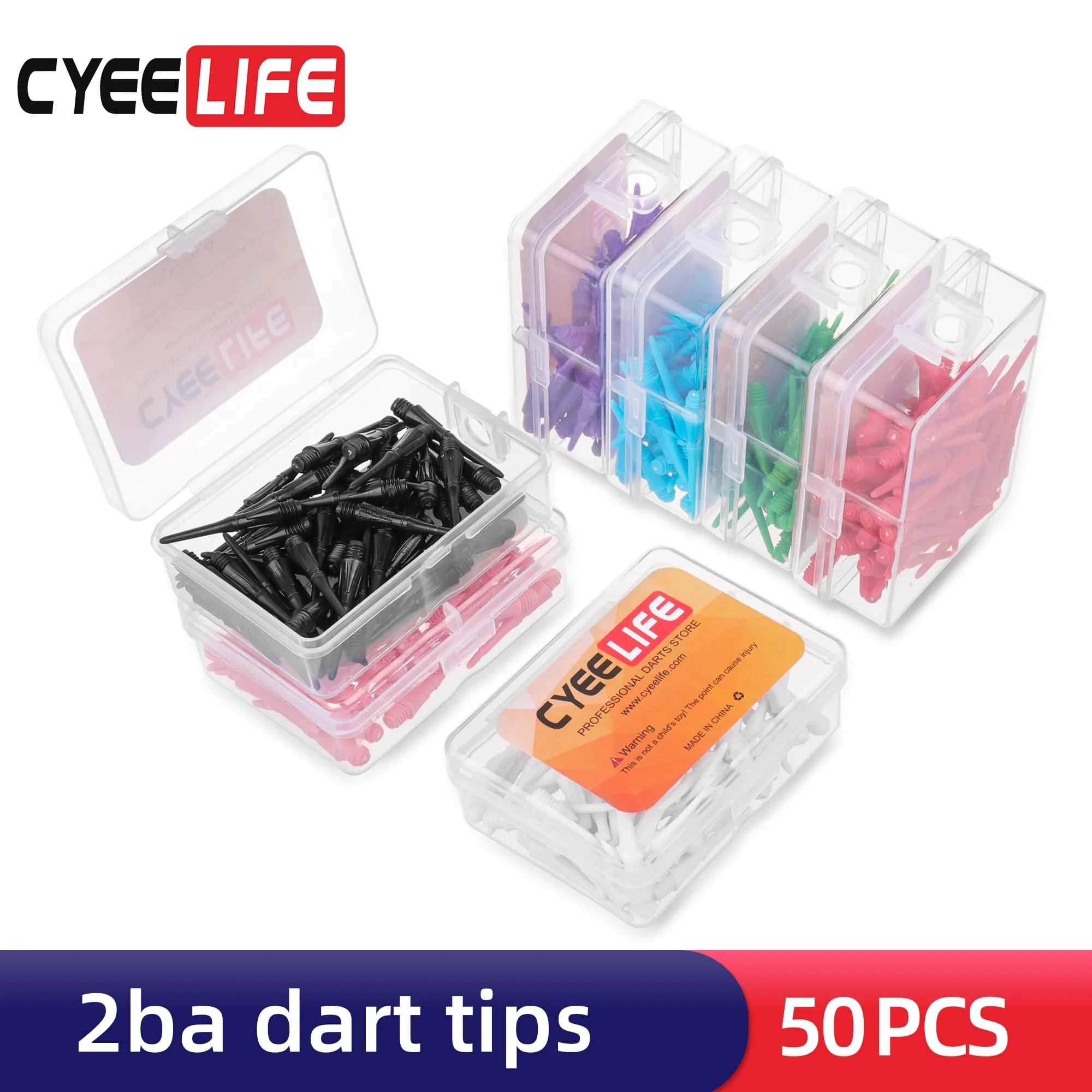 Фото CyeeLife 80 шт. красочные 25 мм 2BA профессиональные нейлоновые мягкие наконечники дротики и электронные баллы аксессуары для Dartboard Games №1
