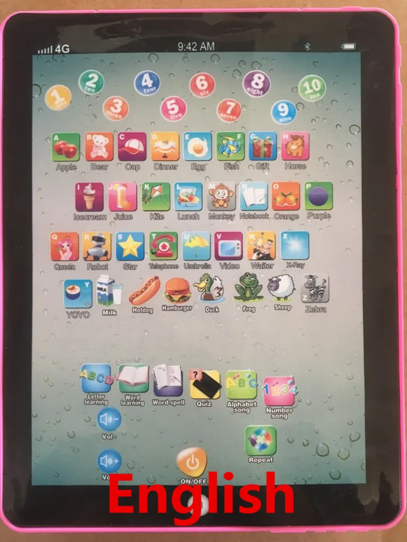 Английский Русский Обучающий планшет с алфавитом Детский развивающий игрушки