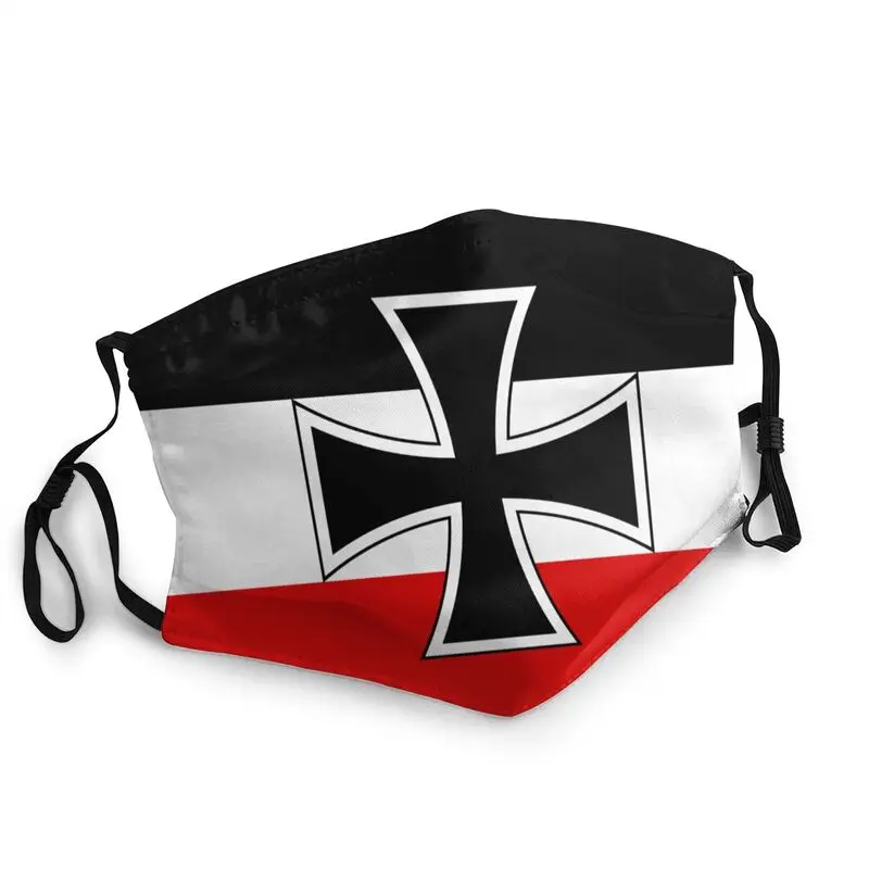 

Flag Of German Empire Reusable Face Mask Adult National Flag Mask Anti Haze Dustproof Protection Cover Respirator Mouth Muffle