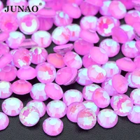 junao ss6 ss16 ss20 ss30 purple ab crystal glow in dark glass rhinestone round stone applique nail strass sticker crafts