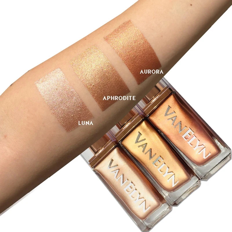 Горячая продажа жидкое тело хайлайтер осветляет свечение изюминкой красоты тела