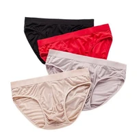 4 pack mens 100 real silk thin type briefs panties underwear lingerie plus size m l xl 2xl 3xl 1067